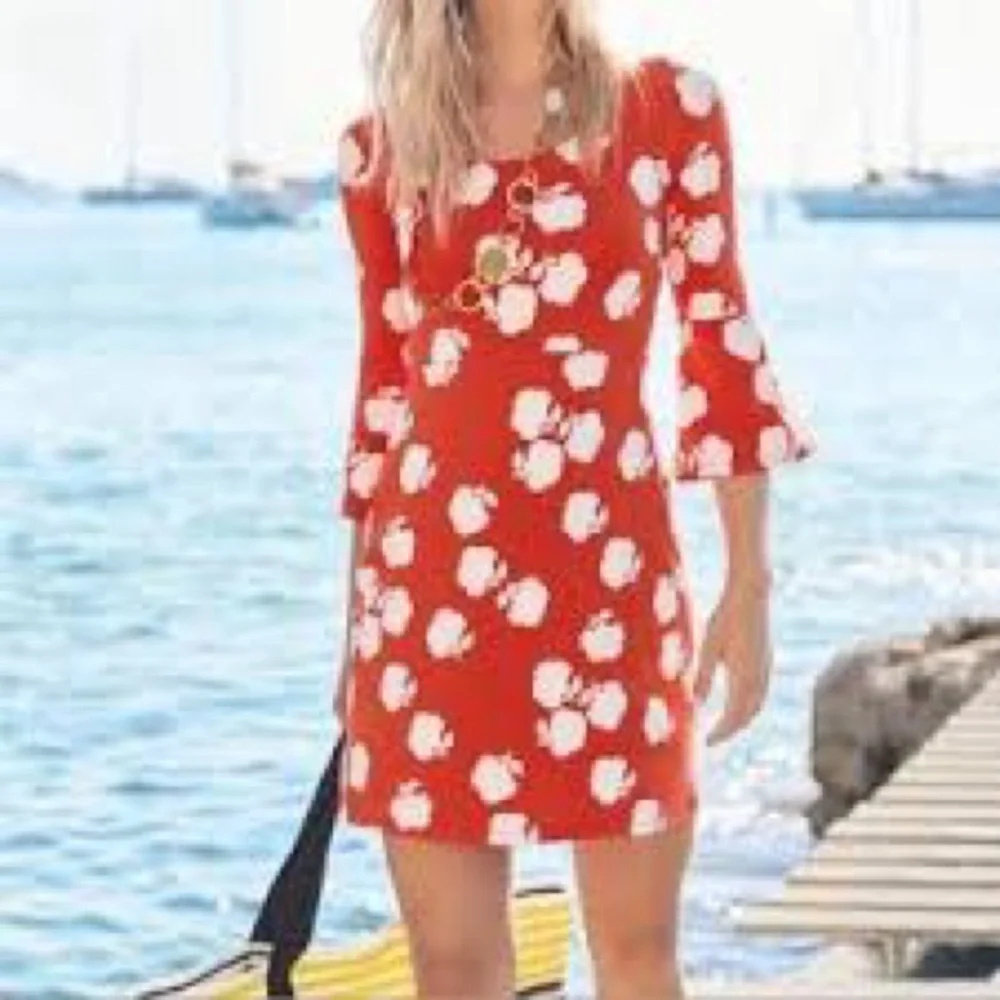 Boden Floral Orange Dress - Picture 1 of 16